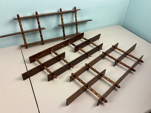 lot 70 image: Three Tricket  Knick-Nack Wall Shelf Display