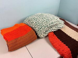 lot 80 image: Three Afghan Blankets