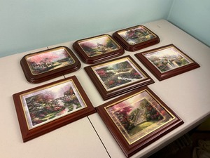 lot 107 image: Bradford Exchange Natures Retreats by Thomas Kinkade Plate Wall Dcor