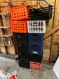 lot 176 image: Stack of Milk Crates & Baskets