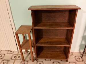 lot 186 image: Wood Shelf and Plant Stand