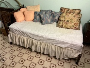 lot 234 image: Single Size Bed and Bedframe with Pillows