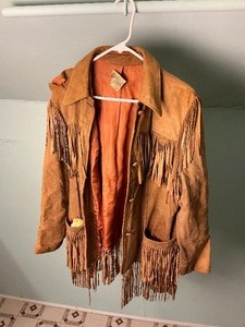 lot 240 image: Vintage Fringe Leather Jacket
