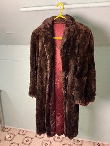 lot 242 image: Vintage Faux Fur Coat
