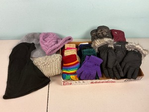 lot 254 image: Winter Hats and Gloves Lot