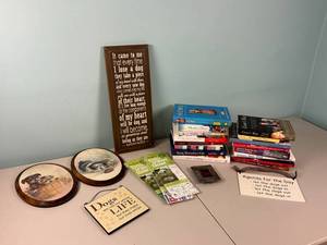 lot 130 image: Dog Books with other Dog Related Items
