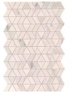lot 423 image: Xpress Mosaix Peel N Stick Marble Zipper Mosaic Tile 18x12  - 43.5- sf