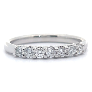 NEW Classic 0.35 Carat Diamond Quarter Eternity Comfort Fit Ring in 14k White Gold