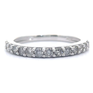 0.50 Carat Diamond Half-Eternity Ring in White Gold VIDEO