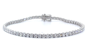 Classic 5 Carat Diamond Tennis Bracelet in 14k White Gold VIDEO