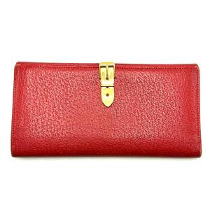 Gucci Red Leather Clip Long Wallet $500 Retail