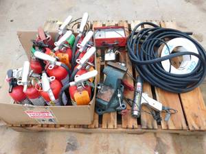 lot 40 image: Misc. Shop Tools & Fire Extinguishers