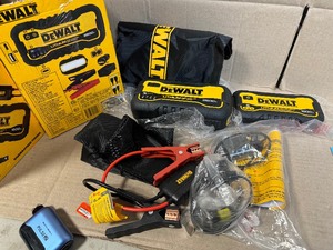 Lot of 2 Dewalt automotive Jump starter usb power banks - 1600 and 2500 amp - missing one set of jumper cables customer return review pictures