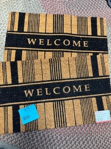 Lot if 2 Stywell 18 in x 30 in Farmhouse Welcome Coir Mats