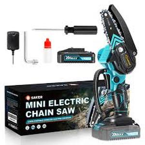 Saker Mini Electric Chainsaw 4 in  cordless