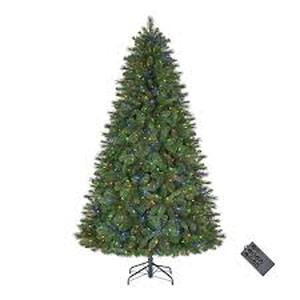 Home Accents Holiday 7.5 ft. Pre-Lit LED Wesley Pine Artificial Christmas Tree  Customer Returns See Pictures