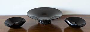lot 121 image: Vintage Glass Bowl and Candleholders
