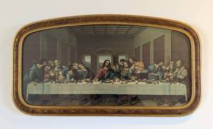 lot 116 image: Vintage Framed Last Supper Print