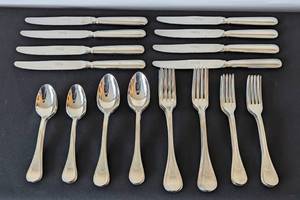 lot 98 image: Couzon France Stainless Steel Flatware Set