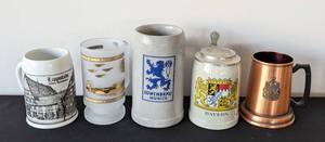 lot 109 image: Assorted Vintage Beer Steins