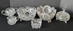 lot 107 image: Vintage Cut Crystal Bowls