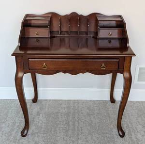 lot 38 image: Bombay Queen Anne Style Writing Desk