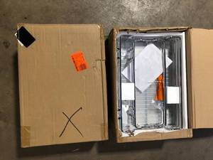 Lot of 12 in. Under Sink Organizer in Chrome with White Liner Customer Returns See Pictures