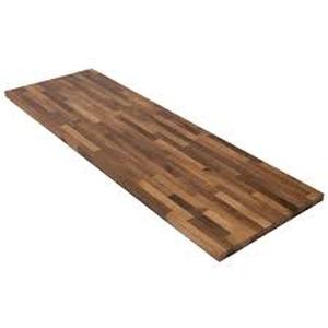 HARDWOOD REFLECTIONS 4 ft. L x 25 in. D Unfinished Walnut Solid Wood Butcher Block Countertop With Square Edge Customer Returns See Pictures