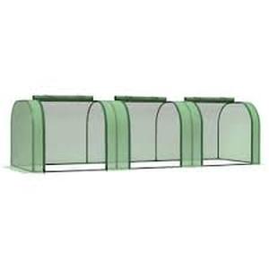Outsunny 3 ft. W x 9 ft. L x 3 ft. H Portable Mini Greenhouse with 3 Large Zippered Doors Weather Protection & Durable Material  Customer Returns See Pictures
