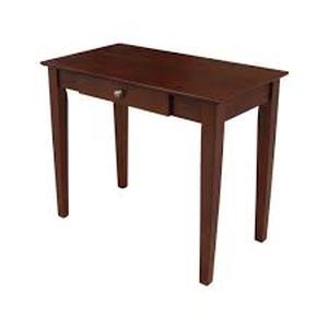 International Concepts 36 in. Rectangular Espresso 1 Drawer Writing Desk with Solid Wood Material Customer Returns See Pictures