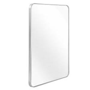 Ta. 30 in. W x 40 in. H Silver Rectangle Framed Mirror Customer Returns See Pictures