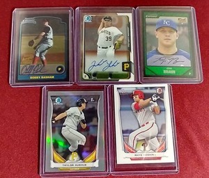 lot 7 image: (5) Bowman ProspectRookie Cards - Includes Autos & Refractor
