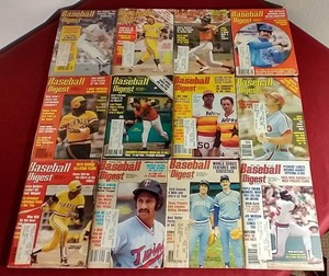 lot 9 image: (12) Vintage Baseball Digest Magazines - Nolan Ryan Cover, Etc