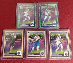 lot 13 image: (5) Haunted Hoops Timberwolves SP Cards
