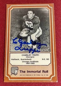 lot 17 image: Autographed Charley Trippi Card