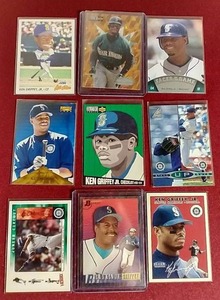 lot 22 image: (9) Ken Griffey Jr. Cards