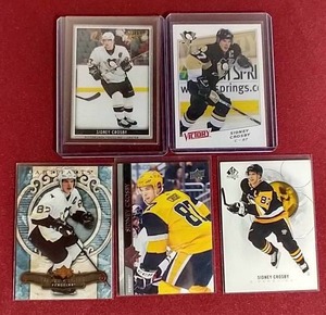 lot 25 image: (5) Sidney Crosby Cards - Includes 2nd, 3rd & 4th Year