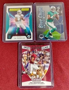 lot 26 image: (3) 2020 Tua Tagovailoa Rookie Cards