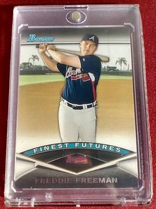 lot 28 image: 2011 Bowman Freddie Freeman Finest Futures Rookie Card