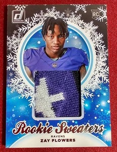 lot 37 image: 2023 Donruss Zay Flowers Rookie Sweaters Relic Card