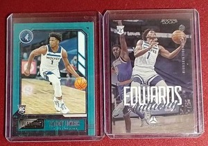 lot 51 image: (2) Anthony Edwards Rookie Cards