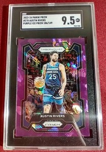 lot 54 image: 2023-24 Prizm Austin Rivers Purple Ice #d149 - SGC 9.5