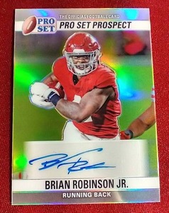 lot 59 image: 2022 Pro Set Metal Brian Robinson Jr Autograph Rookie Card - $d50