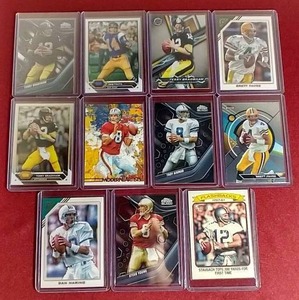 lot 61 image: (11) Football Cards - All QB Legends