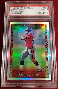 lot 65 image: 1999 Topps Chrome Shaun King Rookie Refractor Card - PSA 9