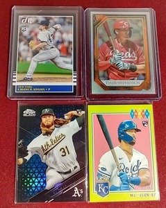 lot 66 image: (4) Numbered Baseball Rookie Cards