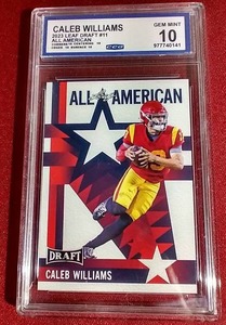 lot 73 image: 2023 Leaf Caleb Williams Rookie Card - CCG 10