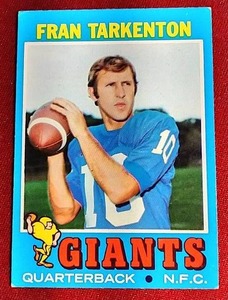 lot 75 image: 1971 Topps Fran Tarkenton Card