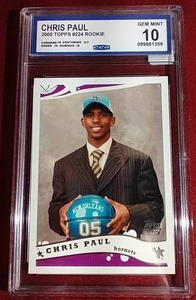 lot 81 image: 2005 Topps Chris Paul Rookie Card - CCG 10