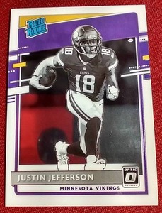 lot 88 image: Awesome 2020 Optic Justin Jefferson Rated Rookie Variation Card